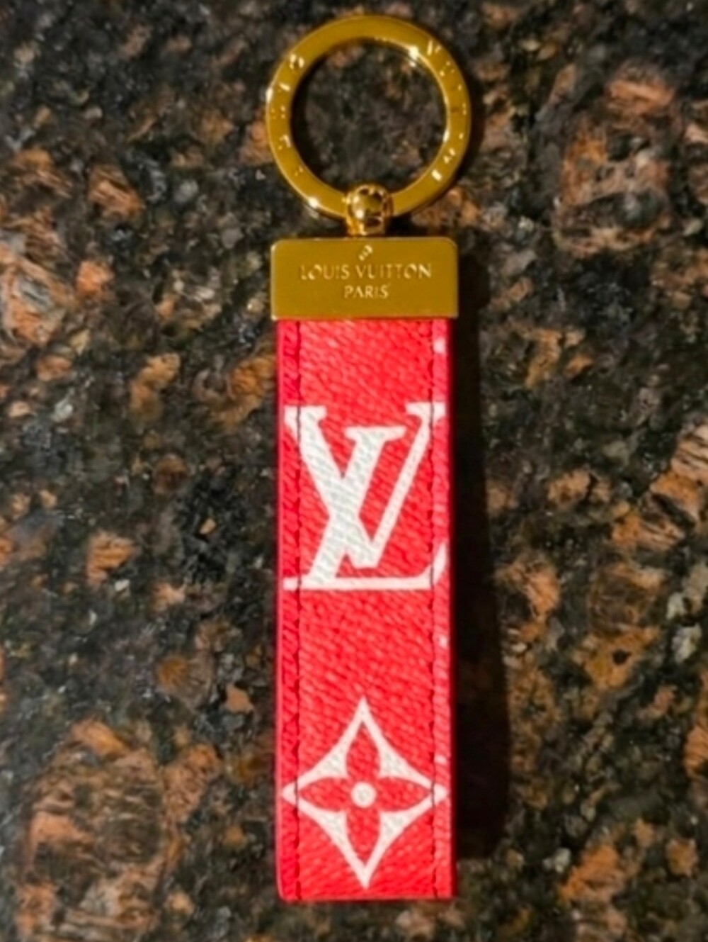 NO BOX ♥️ Red Monogram Key Chain Strap